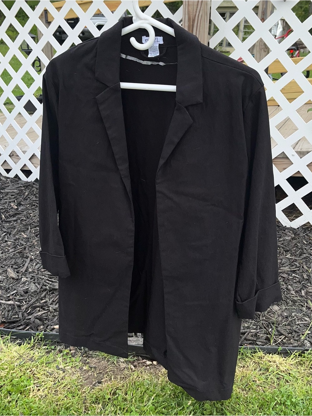 Rue21 Women's Black Open-Front Blazer